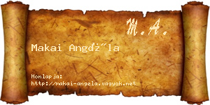 Makai Angéla névjegykártya